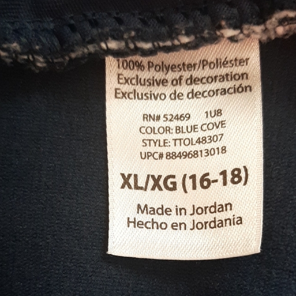 Time and Tru Blue And White Mingled Sherpa Shirt Women's Size XL - Picture 8 of 13